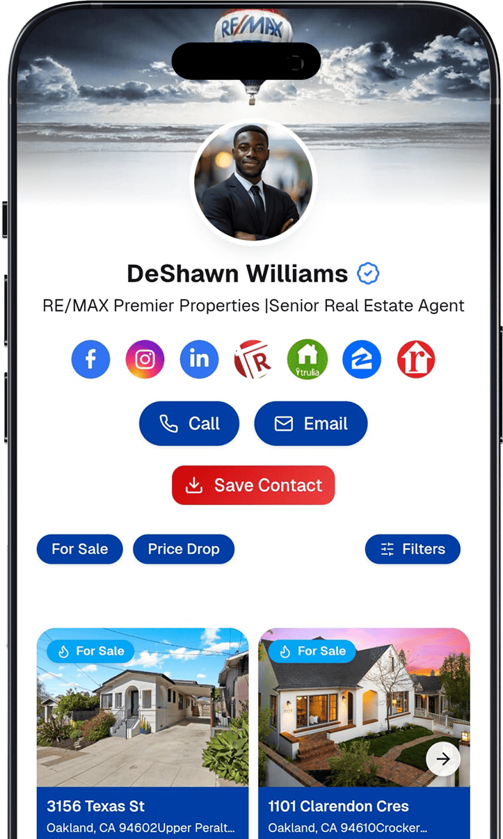Agent profile preview on phone